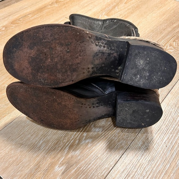 Freebird by Steven Drove Black Leather Strappy Buckle Riding Western Boots - Picture 6 of 9